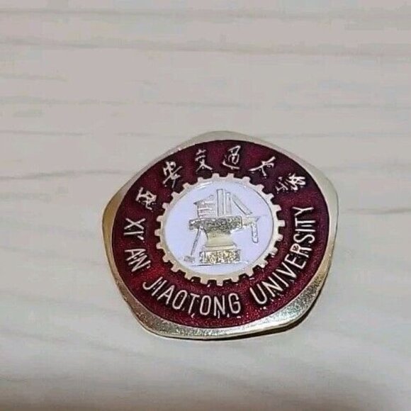 Xi' An Jiaotong University Lapel Pin 1696 Vintage Xian - Picture 7 of 7